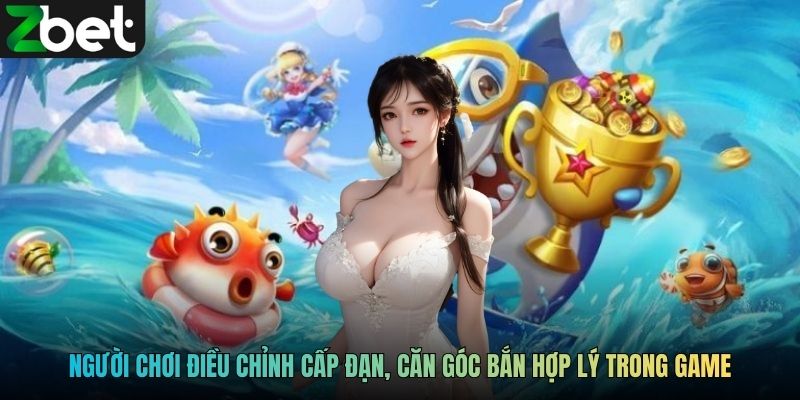 Người chơi điều chỉnh cấp đạn, căn góc bắn hợp lý trong game